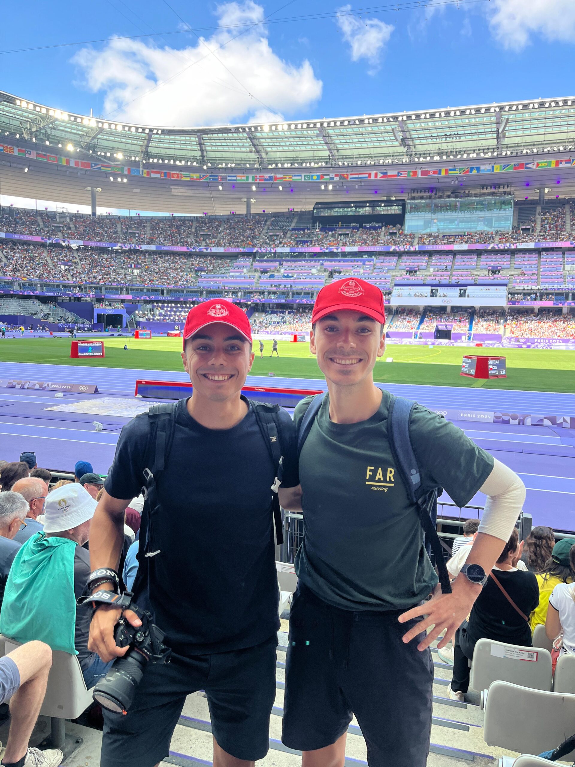 Daniel and Marc filming Olympics